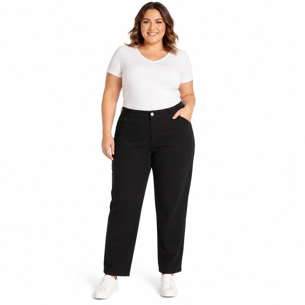 CJ Banks Women’s 22W Black Straight Leg Pants Plus Size